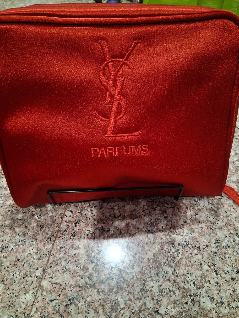 Yves Saint Laurent Red Parfums GWP  Cosmetic Pouch.Great For Travel .